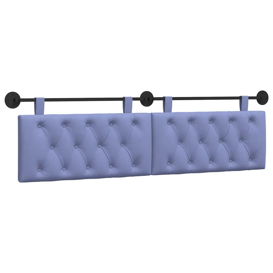 Tête de lit suspendue Bleu denim Tissu - 2