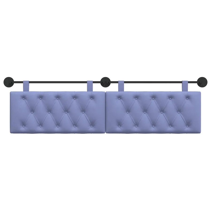 Tête de lit suspendue Bleu denim Tissu - 5