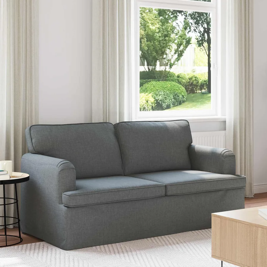 Canapé Gris foncé 162 x 80 x 85 cm tissu