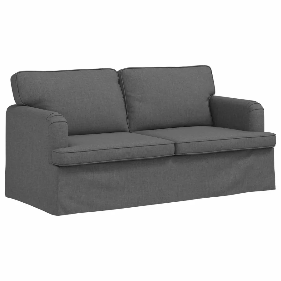 Canapé Gris foncé 162 x 80 x 85 cm tissu - 2