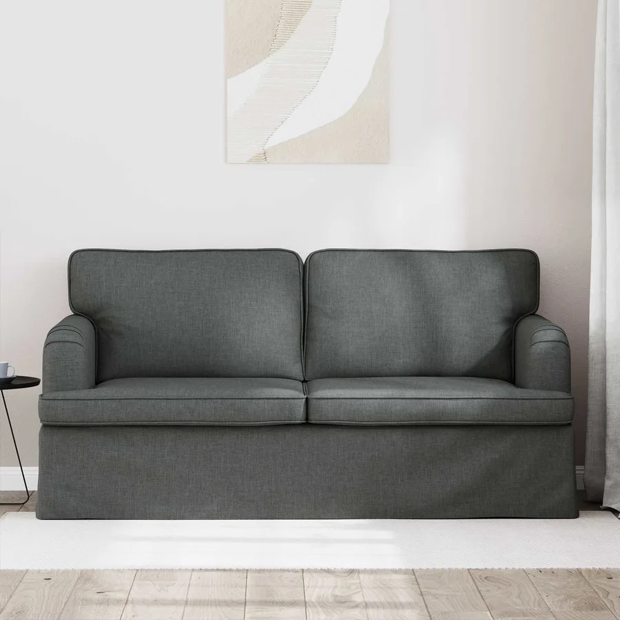 Canapé Gris foncé 162 x 80 x 85 cm tissu - 3