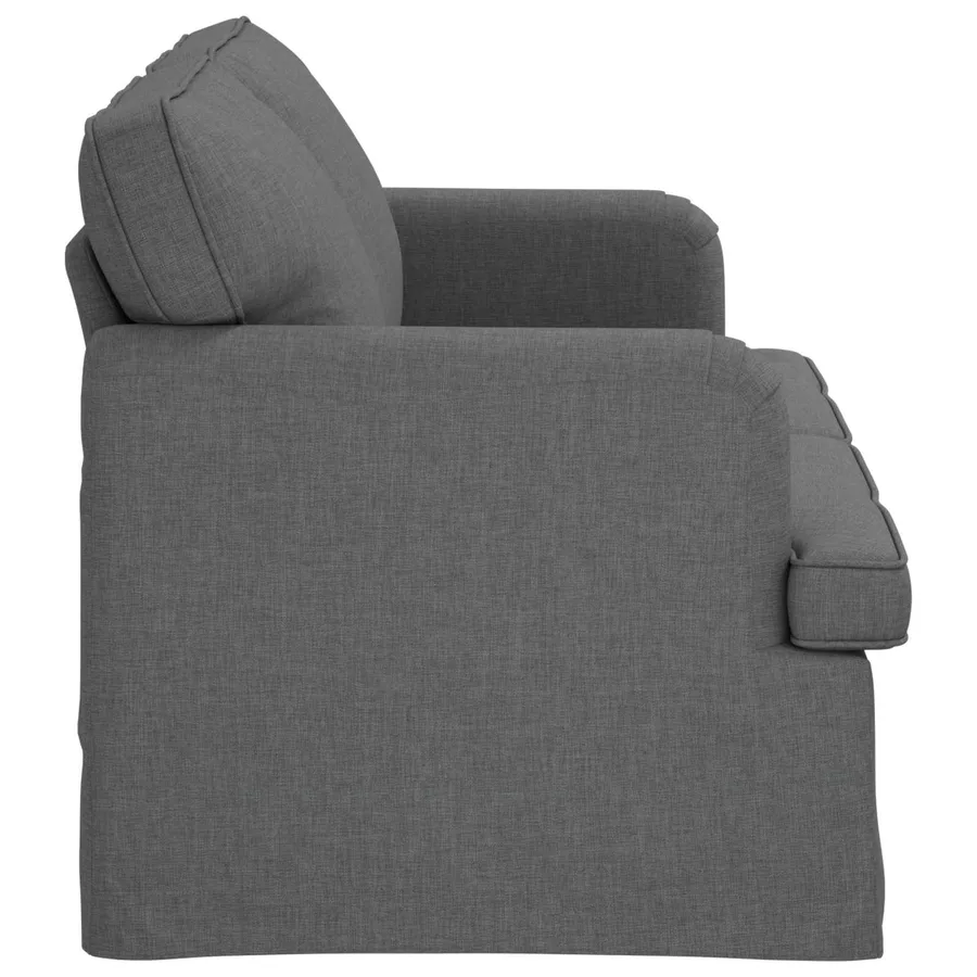 Canapé Gris foncé 162 x 80 x 85 cm tissu - 5