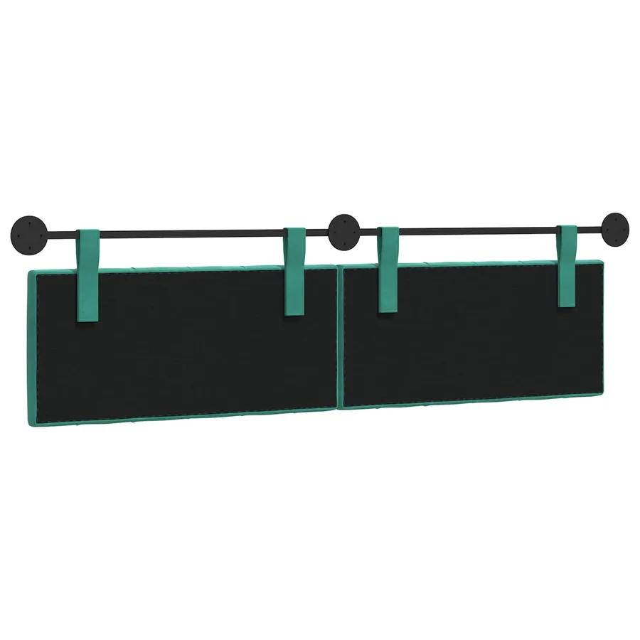 Tête de lit suspendue Avec lumière LED Turquoise Velours - 7