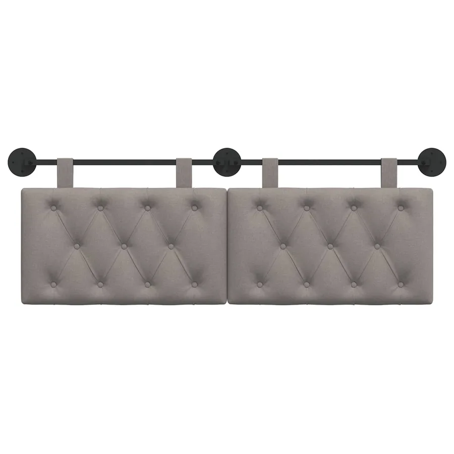Tête de lit suspendue Taupe Tissu - 5