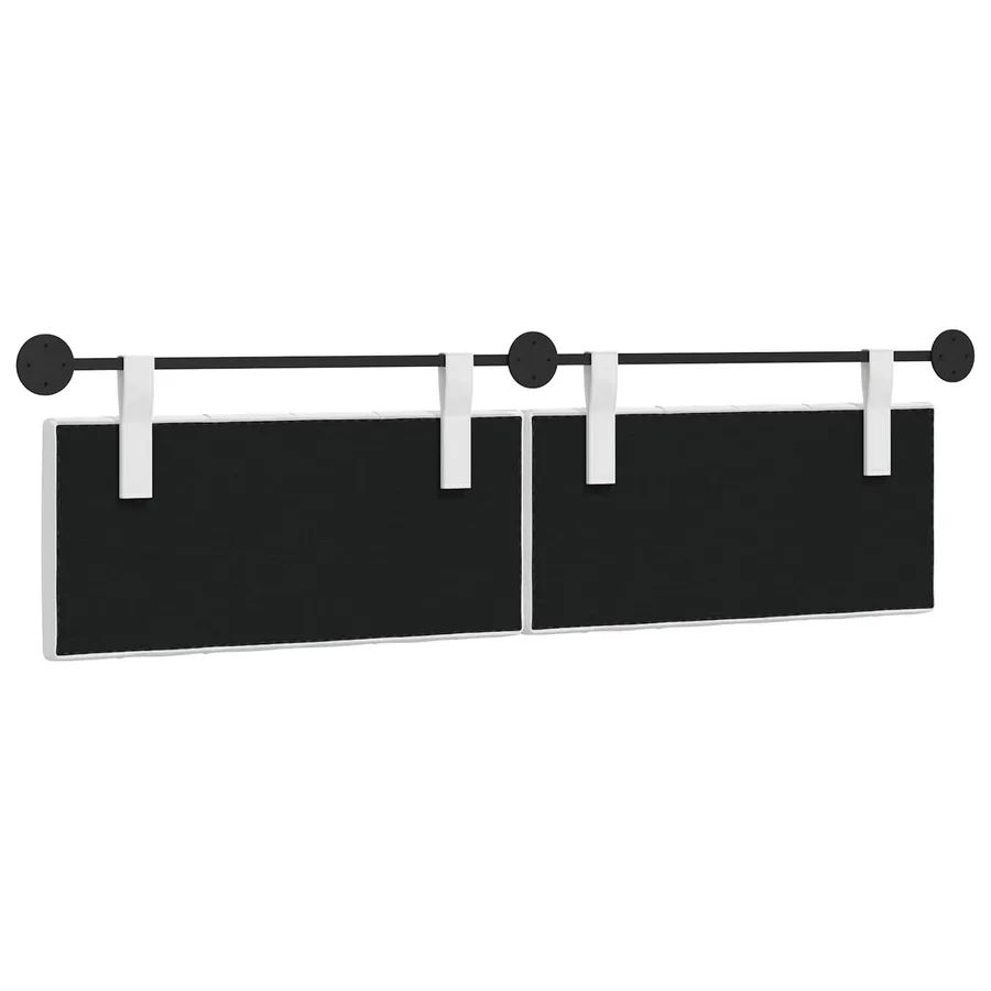 Tête de lit suspendue Blanc Tissu - 7