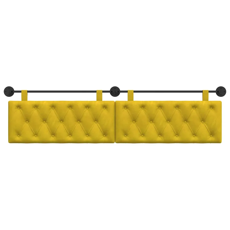 Tête de lit suspendue Avec lumière LED Jaune Velours - 5