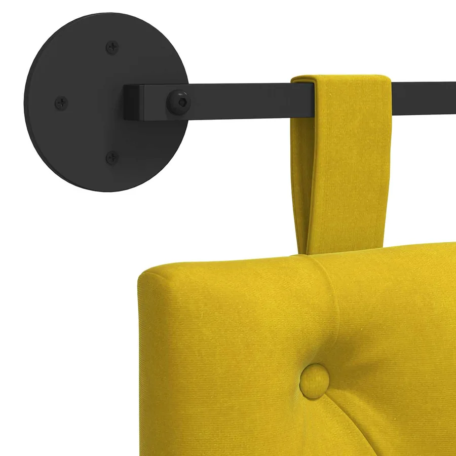 Tête de lit suspendue Avec lumière LED Jaune Velours - 9