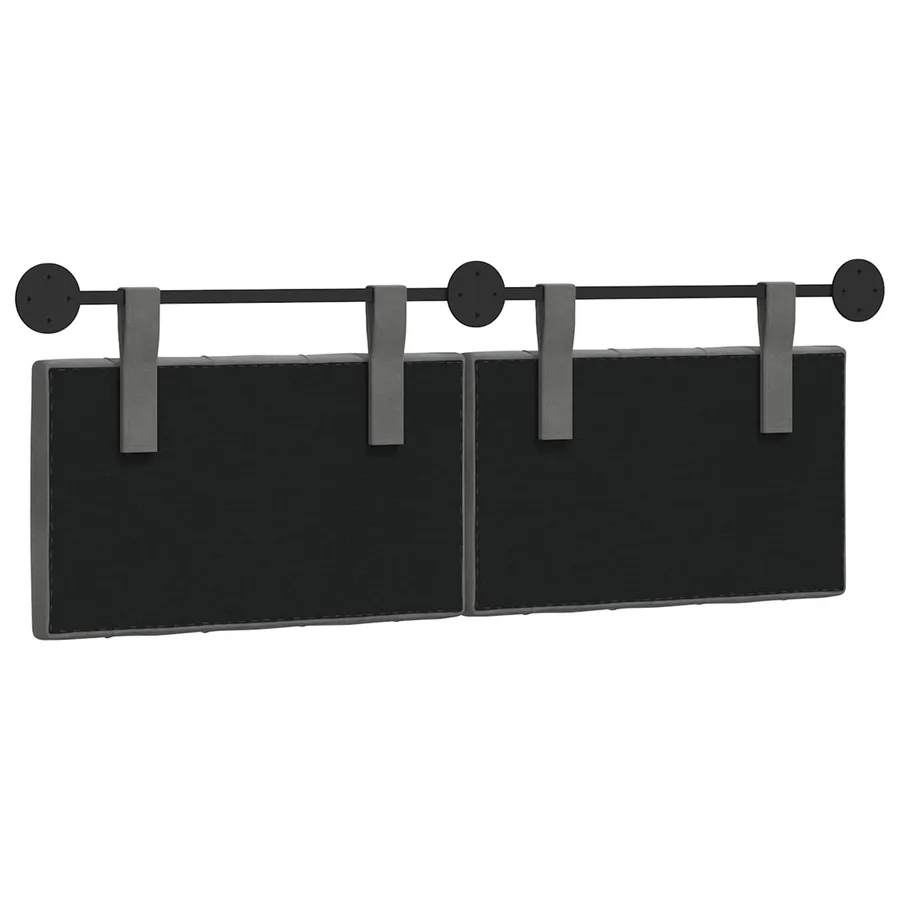 Tête de lit suspendue Avec lumière LED Gris foncé Velours - 7