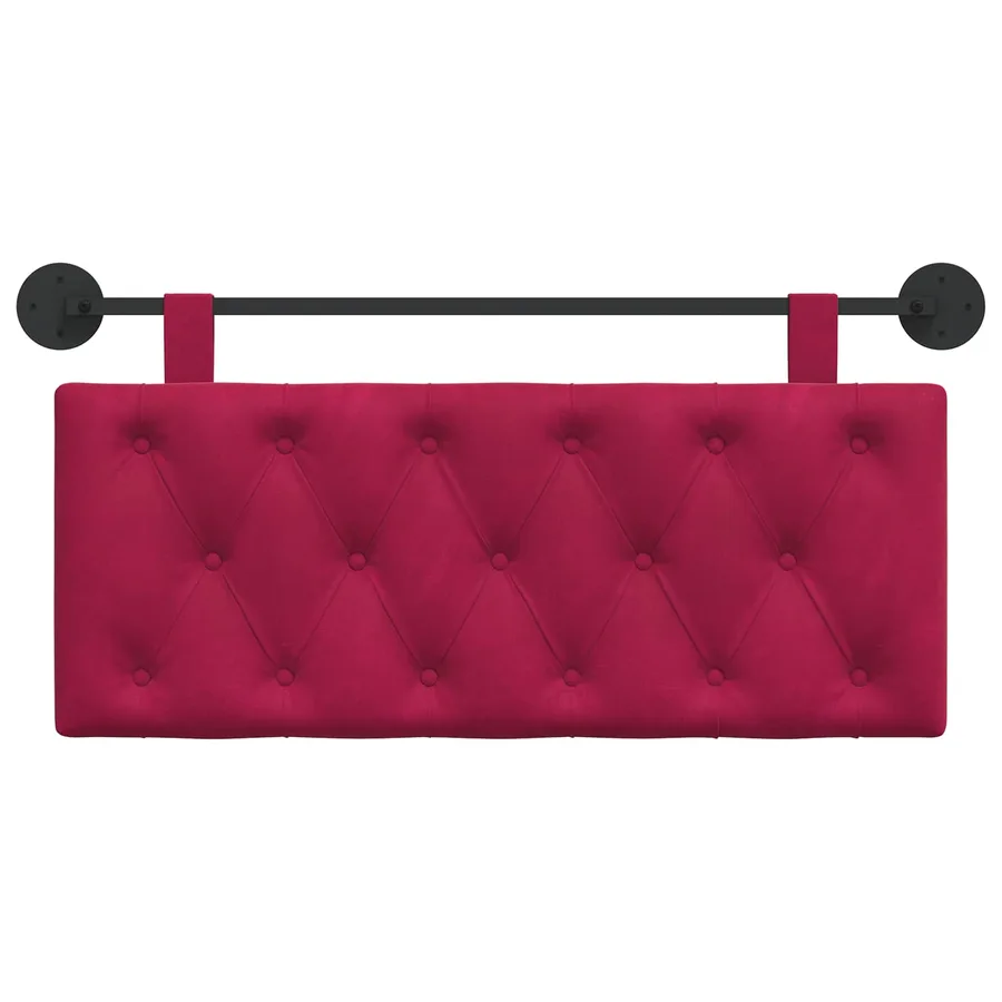 Tête de lit suspendue Avec lumière LED Bordeaux Velours - 5