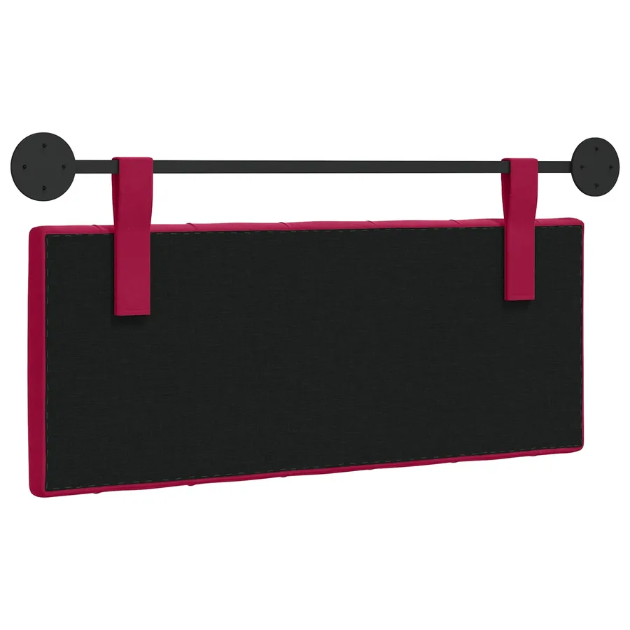 Tête de lit suspendue Avec lumière LED Bordeaux Velours - 7