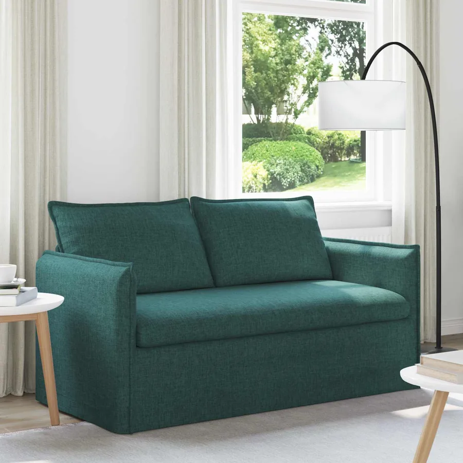 Canapé Vert foncé 156 x 82 x 85 cm tissu