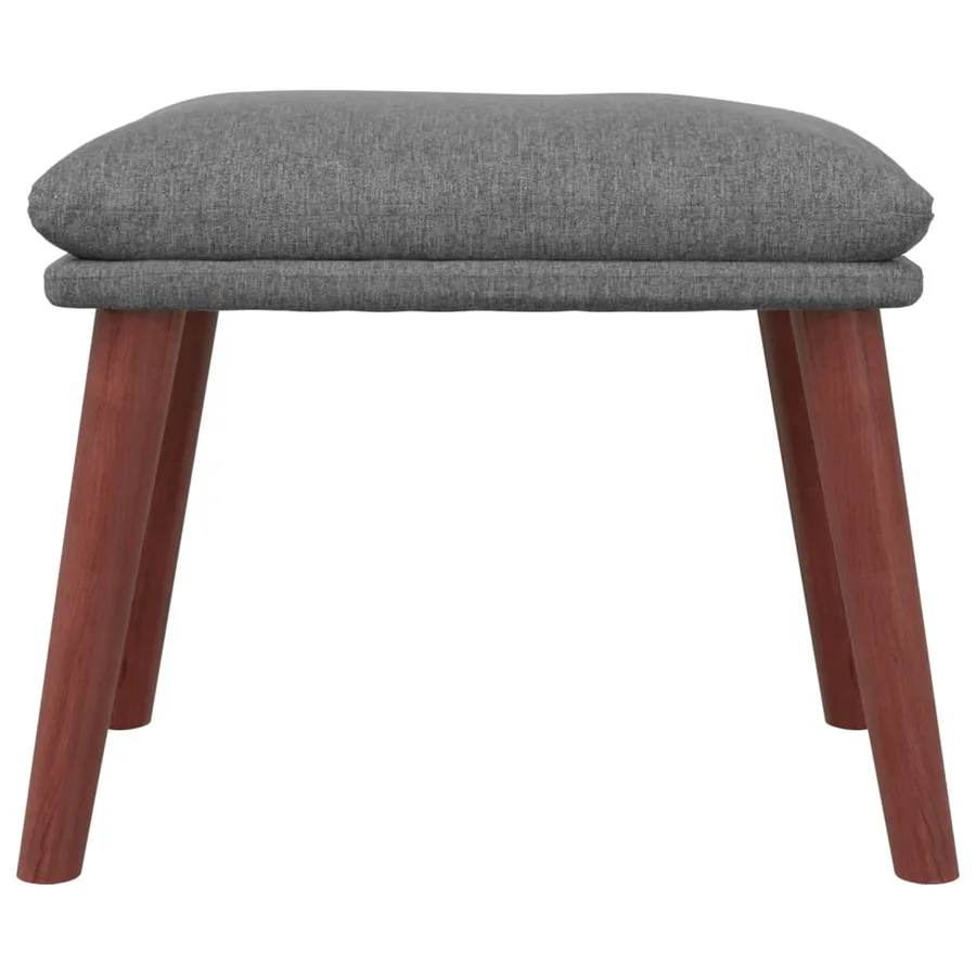 Chaise de relaxation avec repose-pied Gris clair Tissu - 7