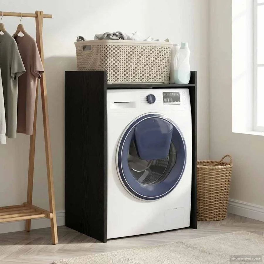 Armoire pour machine à laver Chêne noir 67,5 x 48 x 97 cm - 4