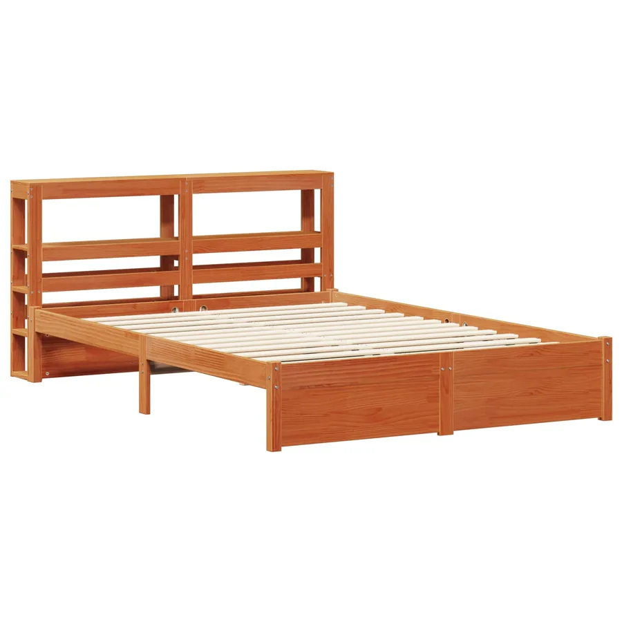 Cadre de lit Cire marron 150 x 200 cm Bois de Pin Massif - 5