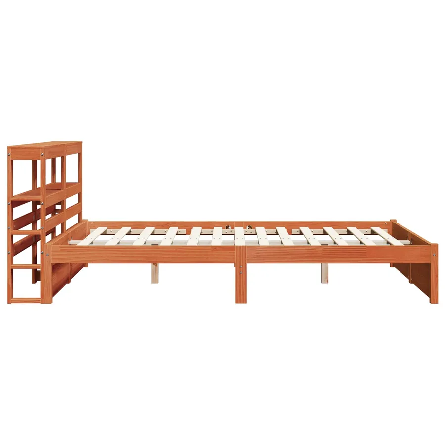 Cadre de lit Cire marron 150 x 200 cm Bois de Pin Massif - 7