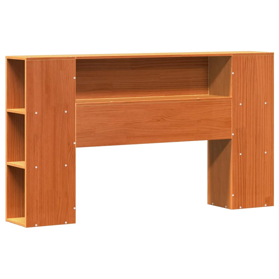 Cadre de lit avec tête de lit de rangement 2 pcs Cire marron - 3
