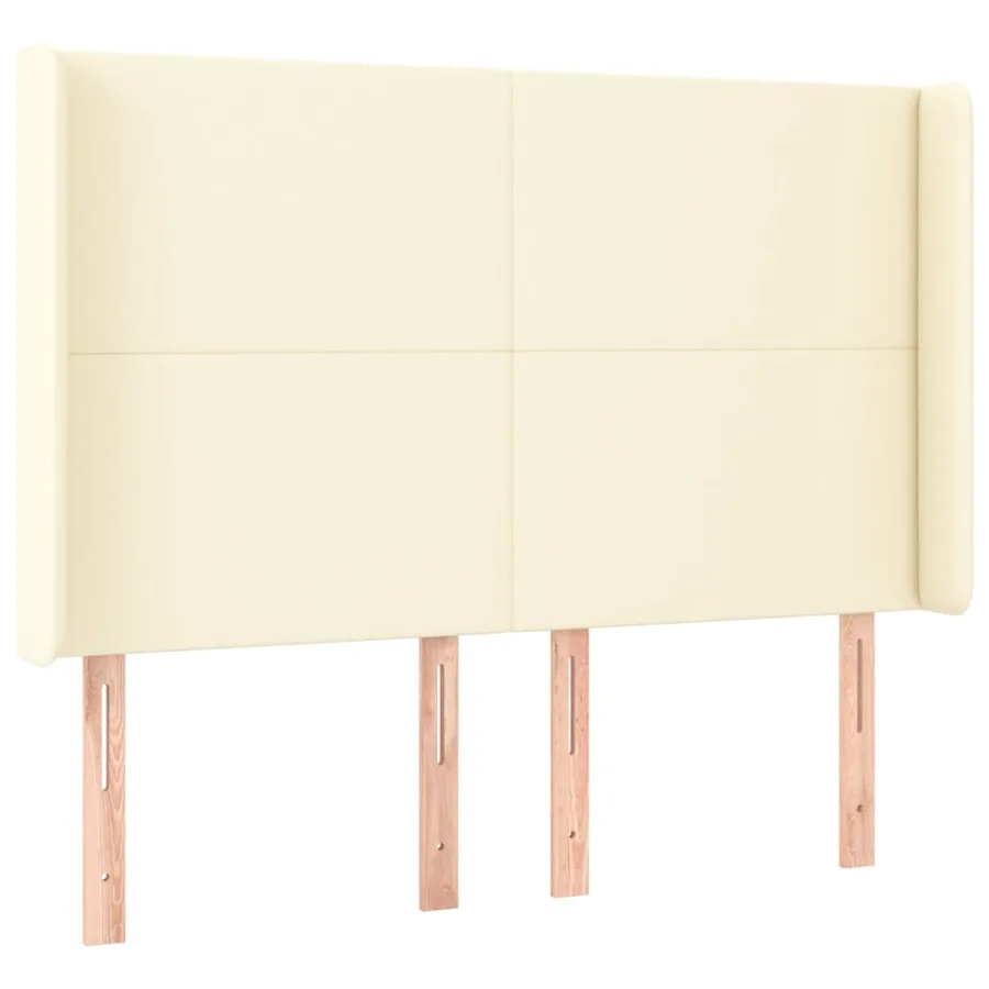 Sommier à lattes de lit matelas LED Crème 140x190 cm Similicuir - 7