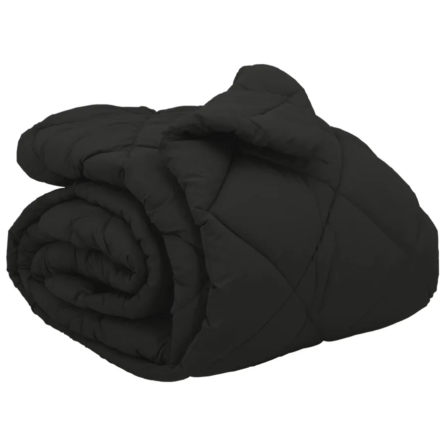 Duvet d'hiver Noir 220 x 240 cm Microfibre - 2