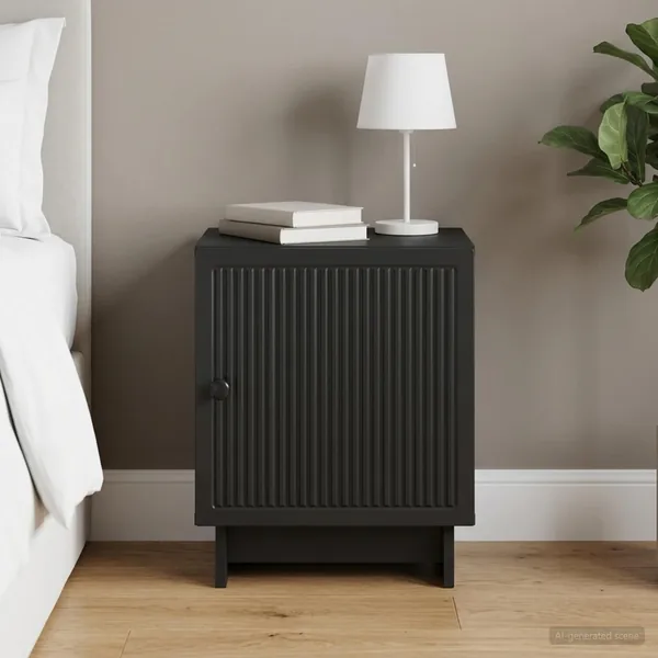 Cabinet de chevet Noir 43 x 34,5 x 50 cm Bois d'ingénierie