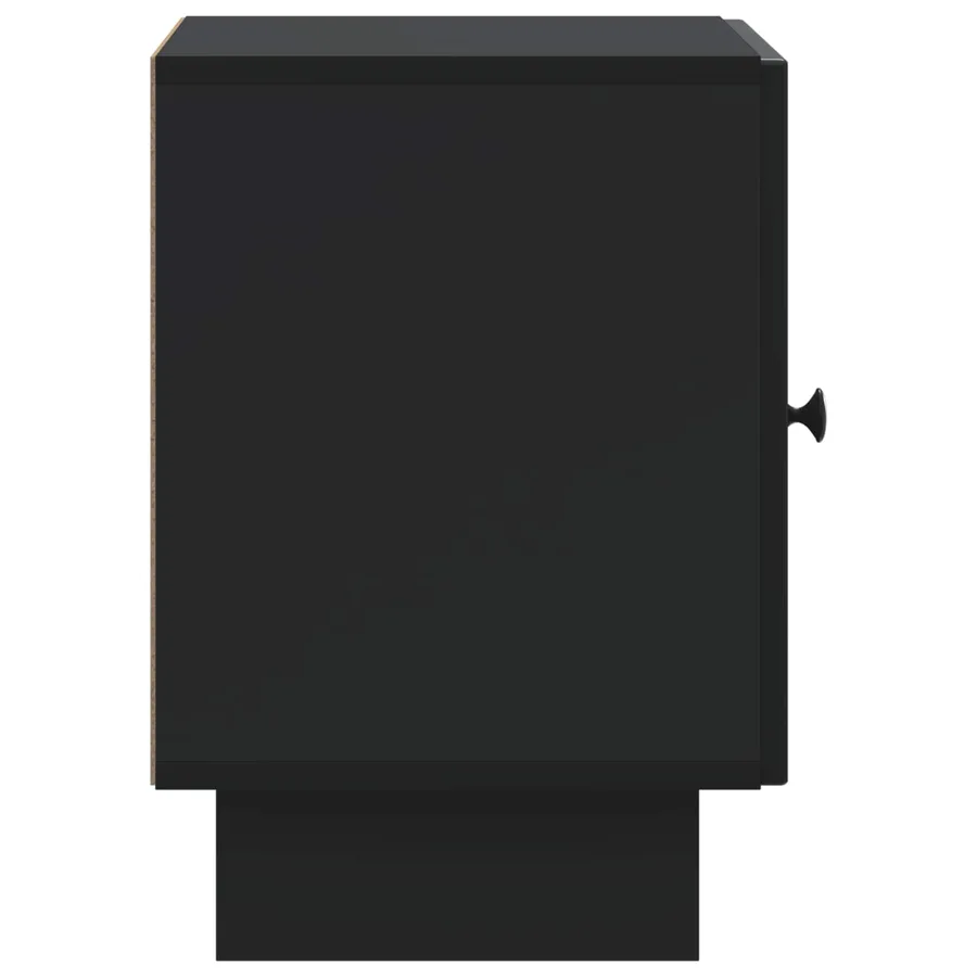 Cabinet de chevet Noir 43 x 34,5 x 50 cm Bois d'ingénierie - 6
