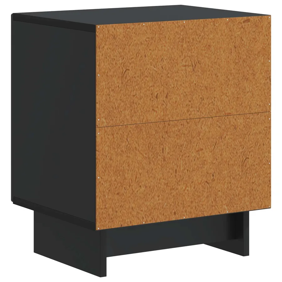 Cabinet de chevet Noir 43 x 34,5 x 50 cm Bois d'ingénierie - 7