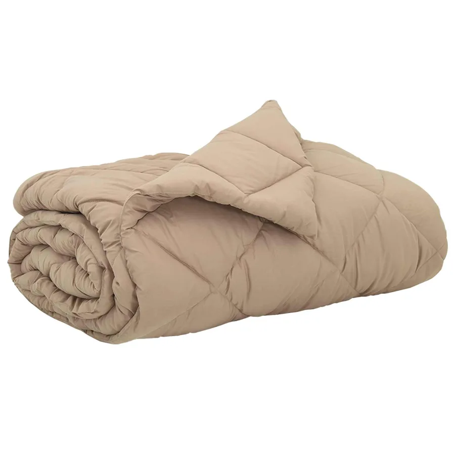 Duvet d'été simple Taupe 220 x 260 cm Microfibre - 2