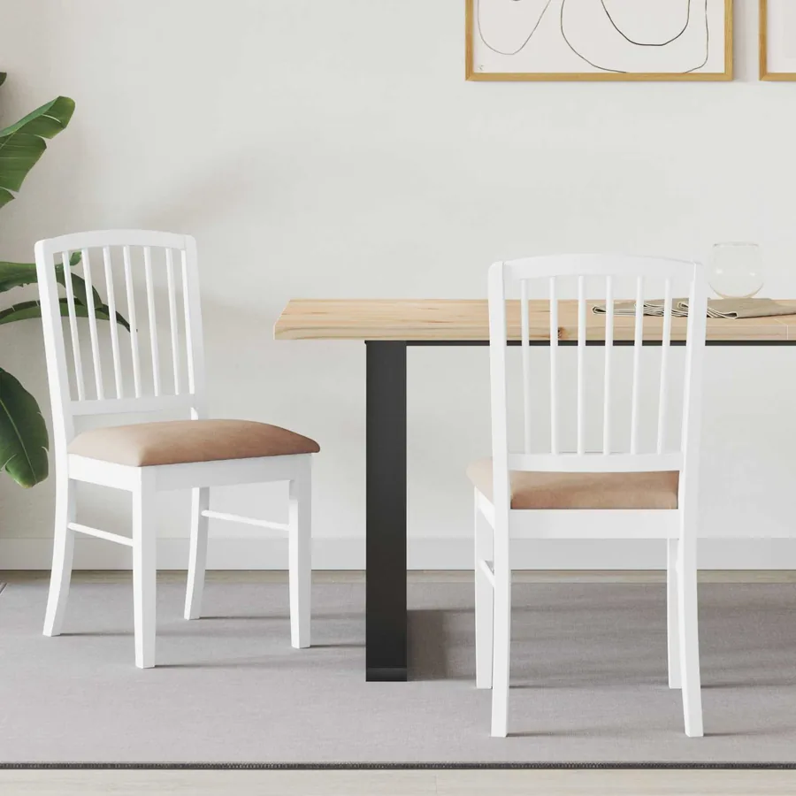 Chaises de salle à manger 2 pcs Blanc 50 x 52,5 x 91 cm