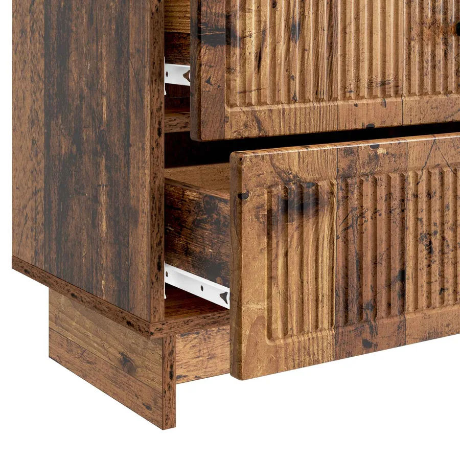 Cabinet de chevet avec tiroir Bois ancien 62 x 34,5 x 47,5 cm - 9