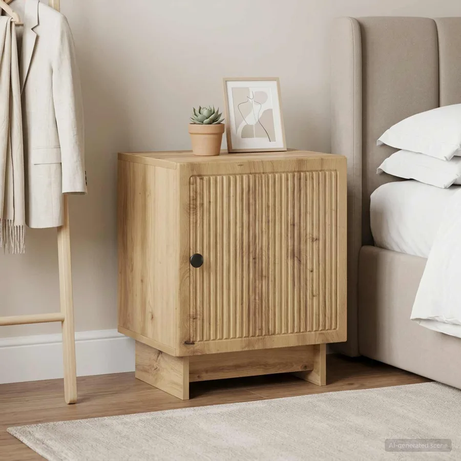 Cabinet de chevet 2 pc Chêne artisanal 43 x 34,5 x 50 cm - 4