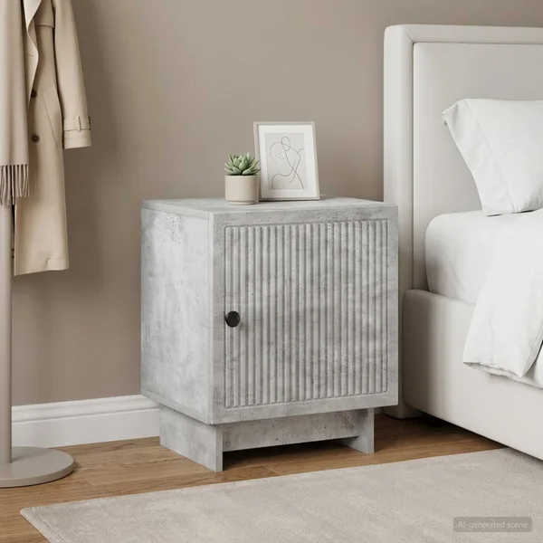 Cabinet de chevet 2 pcs Gris béton 43 x 34,5 x 50 cm