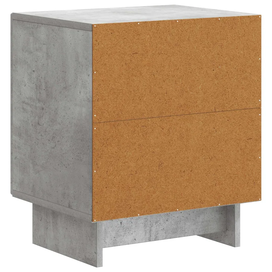 Cabinet de chevet 2 pcs Gris béton 43 x 34,5 x 50 cm - 9