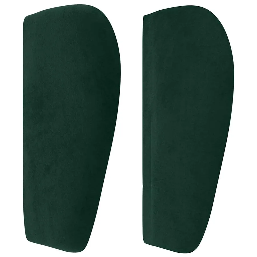 Tête de lit avec oreilles Vert foncé 103x23x78/88 cm Velours - 4