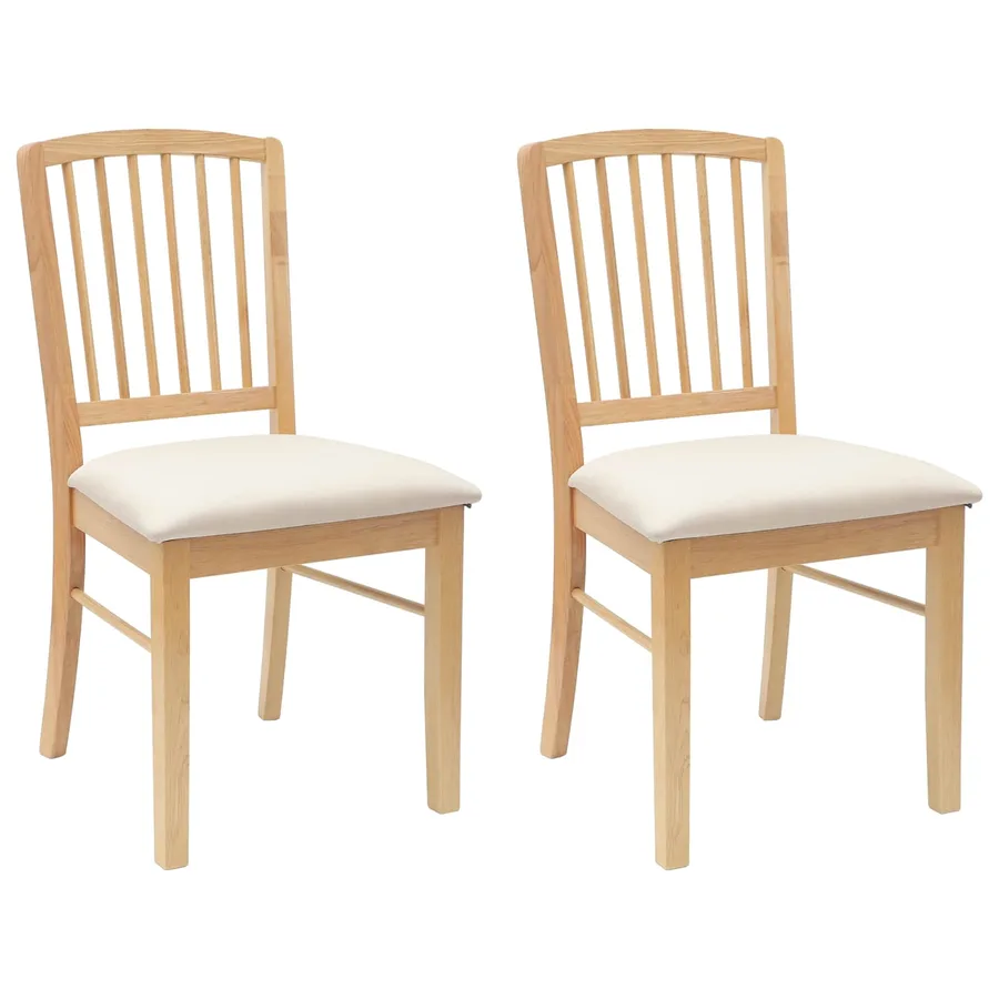 Chaises de salle à manger 2 pcs Naturel 50 x 52,5 x 91 cm - 2