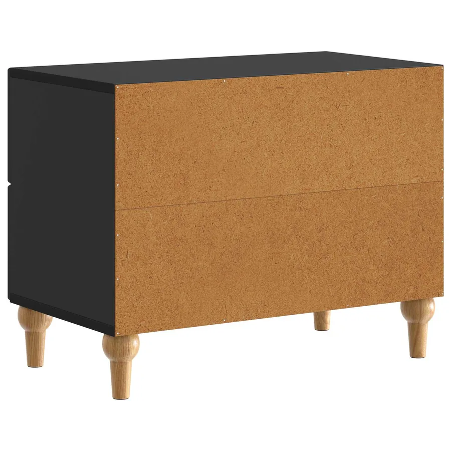 Cabinet de chevet Noir 62 x 34,5 x 48 cm Bois d'ingénierie - 7