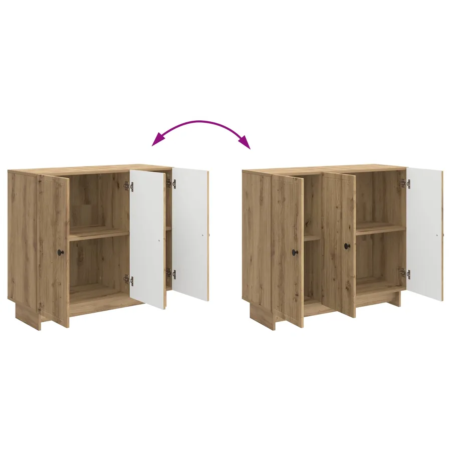 Buffet Chêne artisanal 89 x 34,5 x 80 cm Bois d'ingénierie - 11