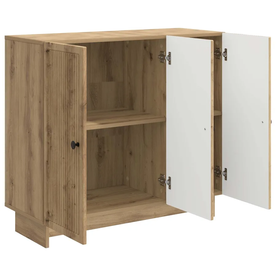 Buffet Chêne artisanal 89 x 34,5 x 80 cm Bois d'ingénierie - 5