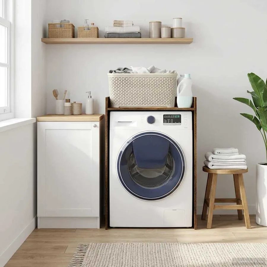 Armoire pour machine à laver Chêne fumé 67,5 x 48 x 97 cm