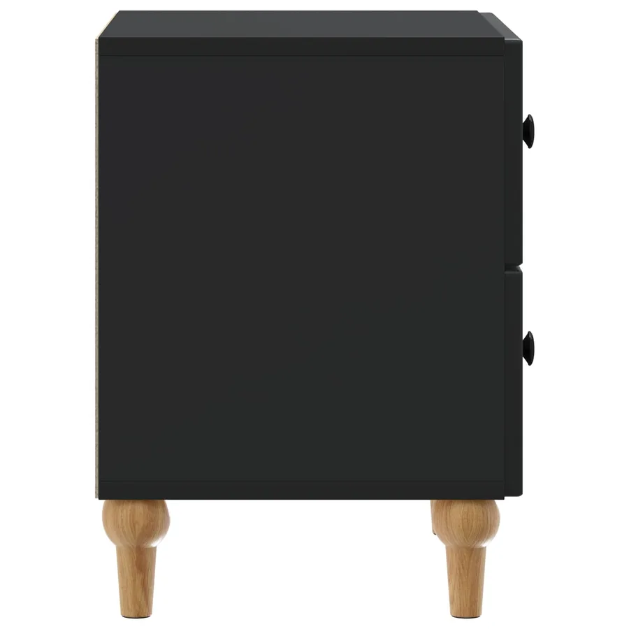 Cabinet de chevet Noir 43 x 34,5 x 48 cm Bois d'ingénierie - 6