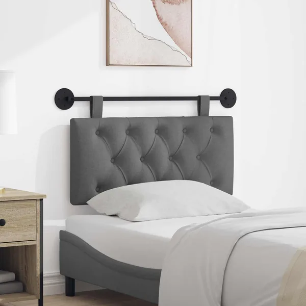 Tête de lit suspendue Gris foncé Tissu