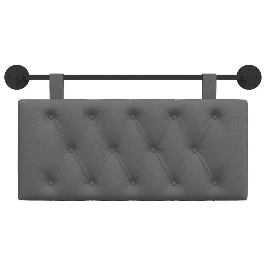 Tête de lit suspendue Gris foncé Tissu - 5