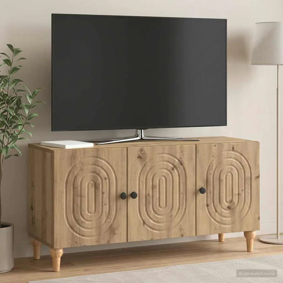 Meuble TV 99 x 34,5 x 50 cm Chêne artisanal Bois d'ingénierie