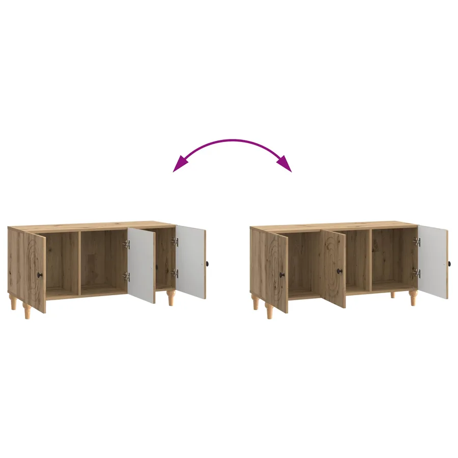 Meuble TV 99 x 34,5 x 50 cm Chêne artisanal Bois d'ingénierie - 11
