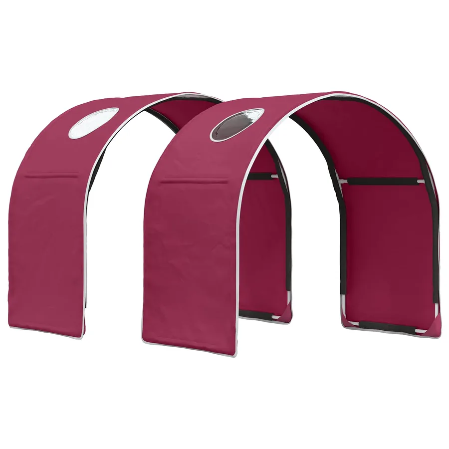 Tunnel de lit 2 pcs Rouge 211 x 52,5 x 2 cm Polyester - 2