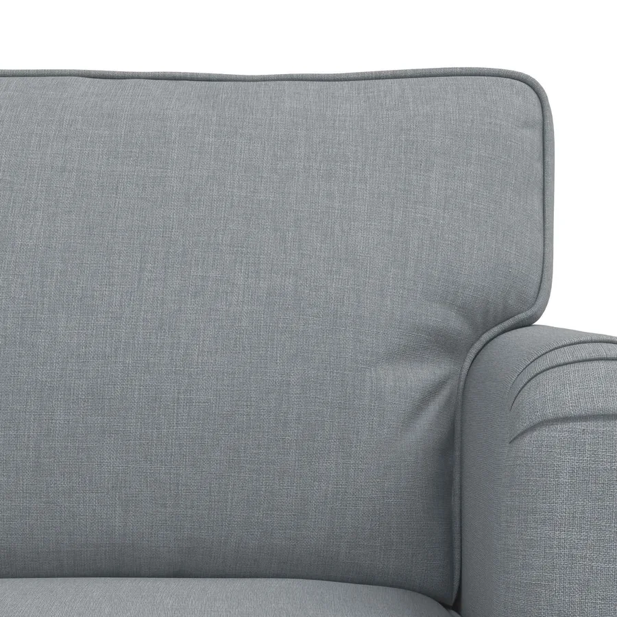 Ensemble de Canapés 2 pcs Gris clair 201 x 80 x 85 cm tissu - 6