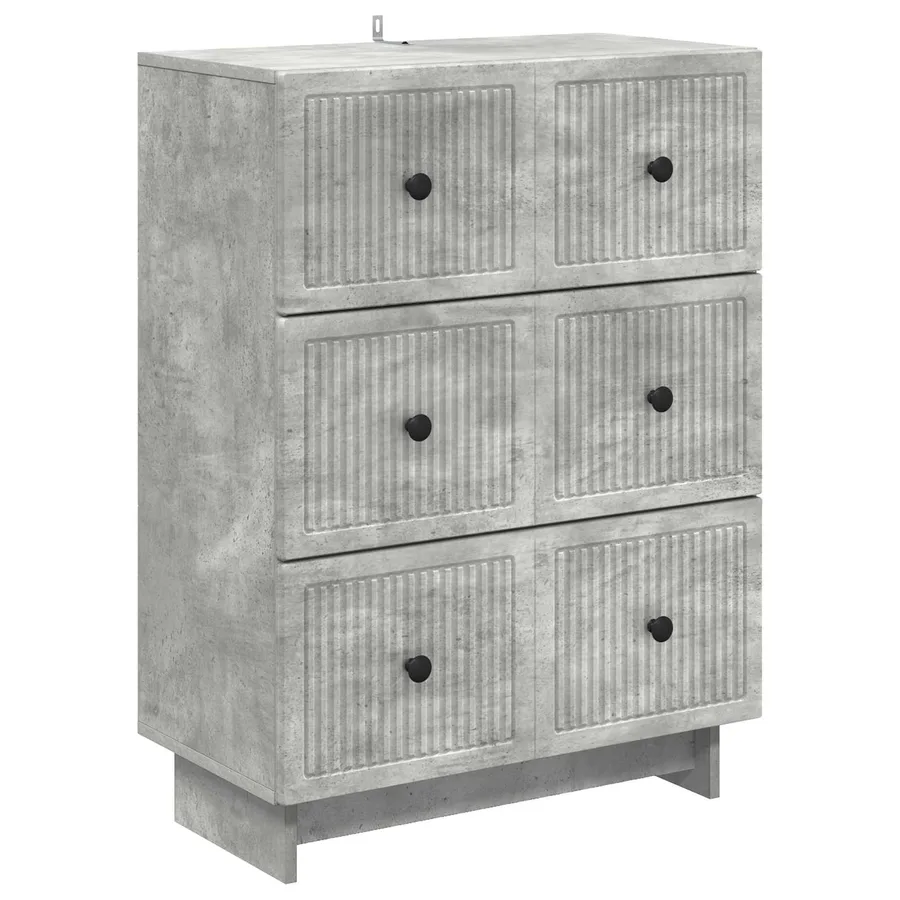 Armoire à tiroirs Gris béton 66 x 34,5 x 90 cm - 2