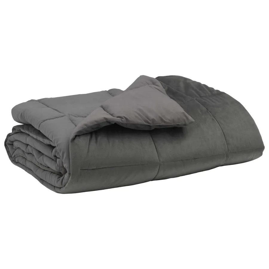 Duvet d'été simple Matelassé Gris clair 200 x 220 cm Microfibre - 2