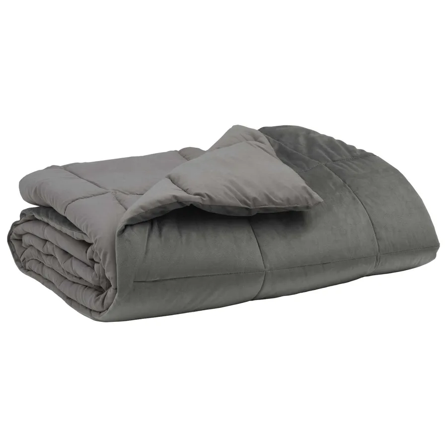 Duvet d'été simple Matelassé Gris clair 155 x 200 cm Microfibre - 2