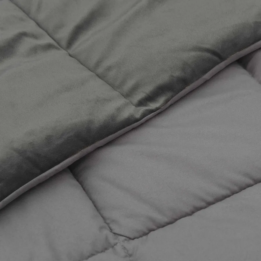 Duvet d'été simple Matelassé Gris clair 155 x 200 cm Microfibre - 5