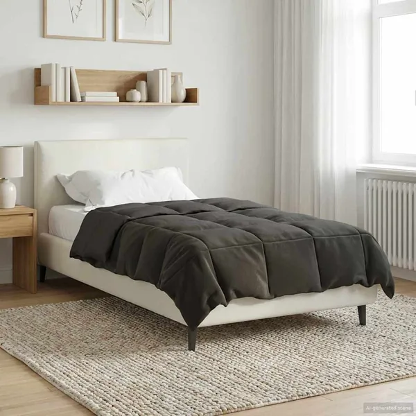 Duvet d'été simple Matelassé Anthracite 155 x 220 cm Microfibre