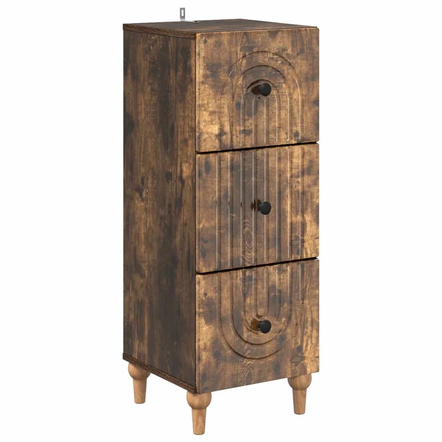 Armoire à tiroirs Chêne fumé 33 x 34,5 x 90 cm - 2